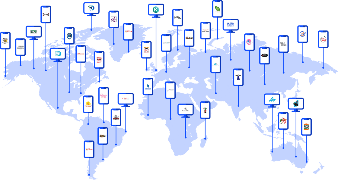 World map of MAC partner projects across 14 countries